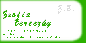 zsofia bereczky business card